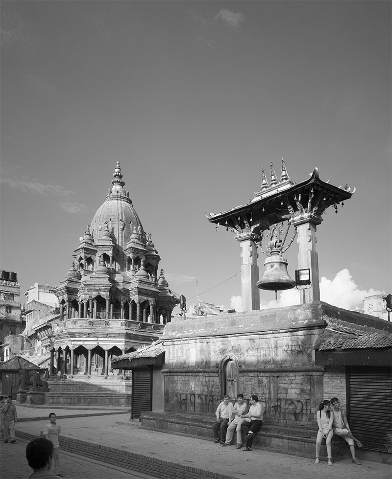 Photo of the Chyasim Deval and the Telaju Bell, Patan Durbar Square, Nepal